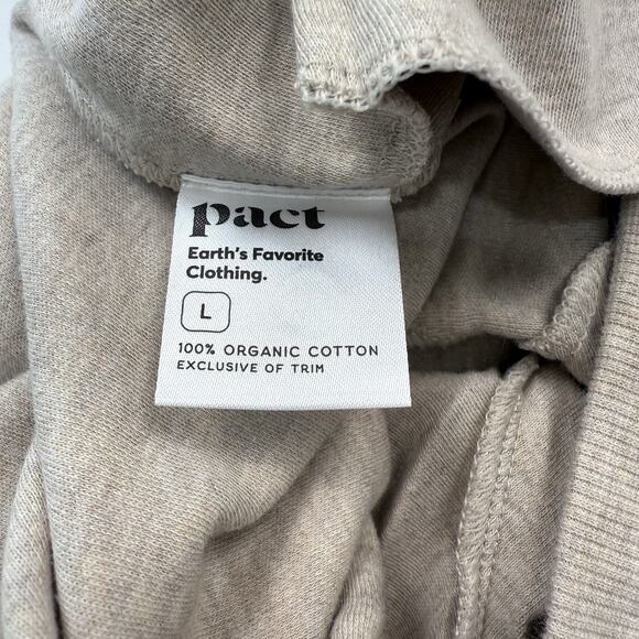 Pact Organic Cotton Joggers Womens Large Wheat Mahogany Stretch Soft Comfy NWT - Picture 8 of 9